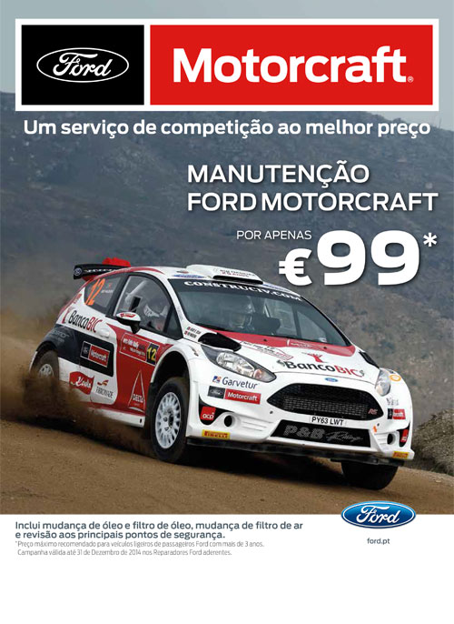 Manutenção Ford Motorcraft por apenas 99€